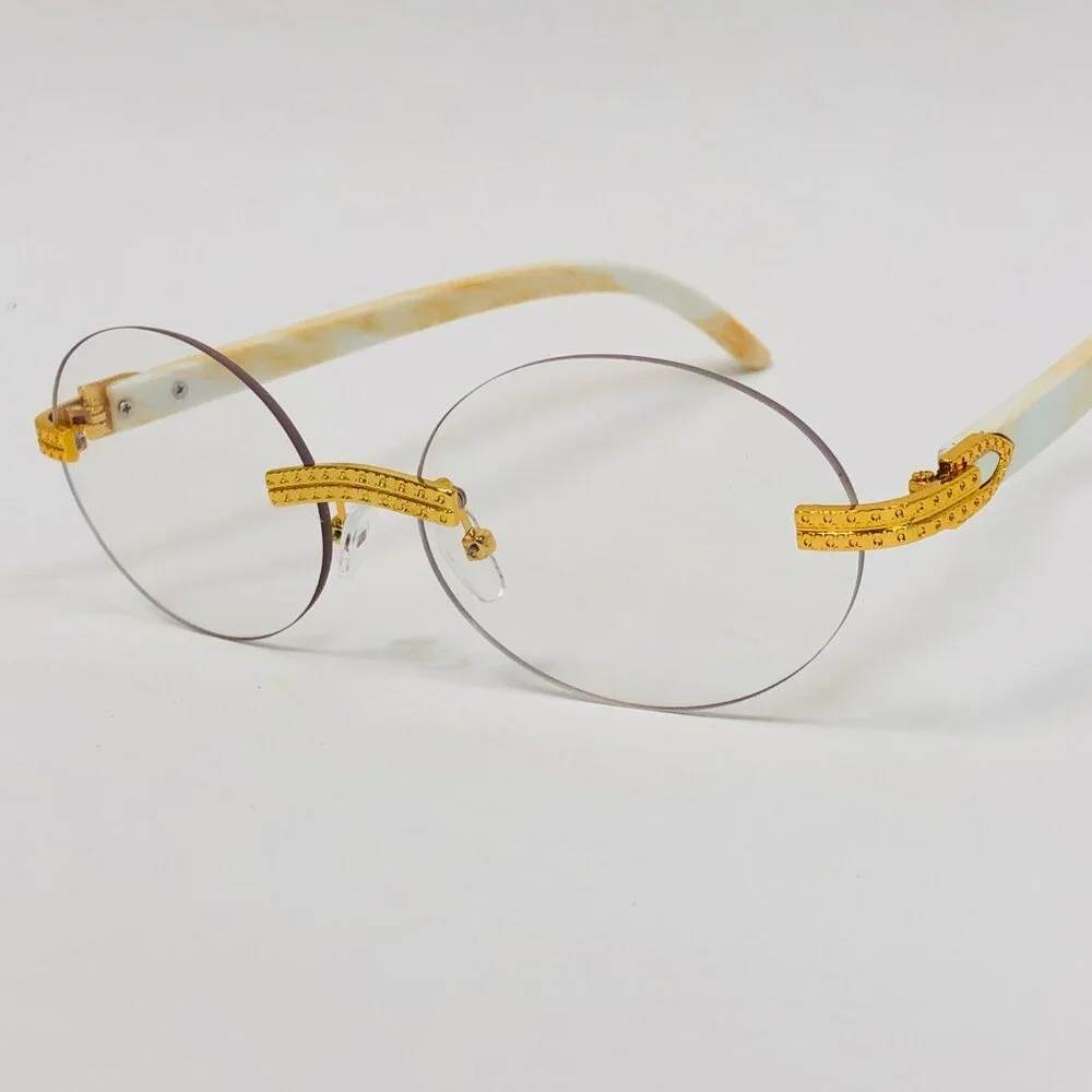 Men‎ Sunglasses Hip Hop Style Gold Classic Clear Lens Woody Bufs Migos Lentes